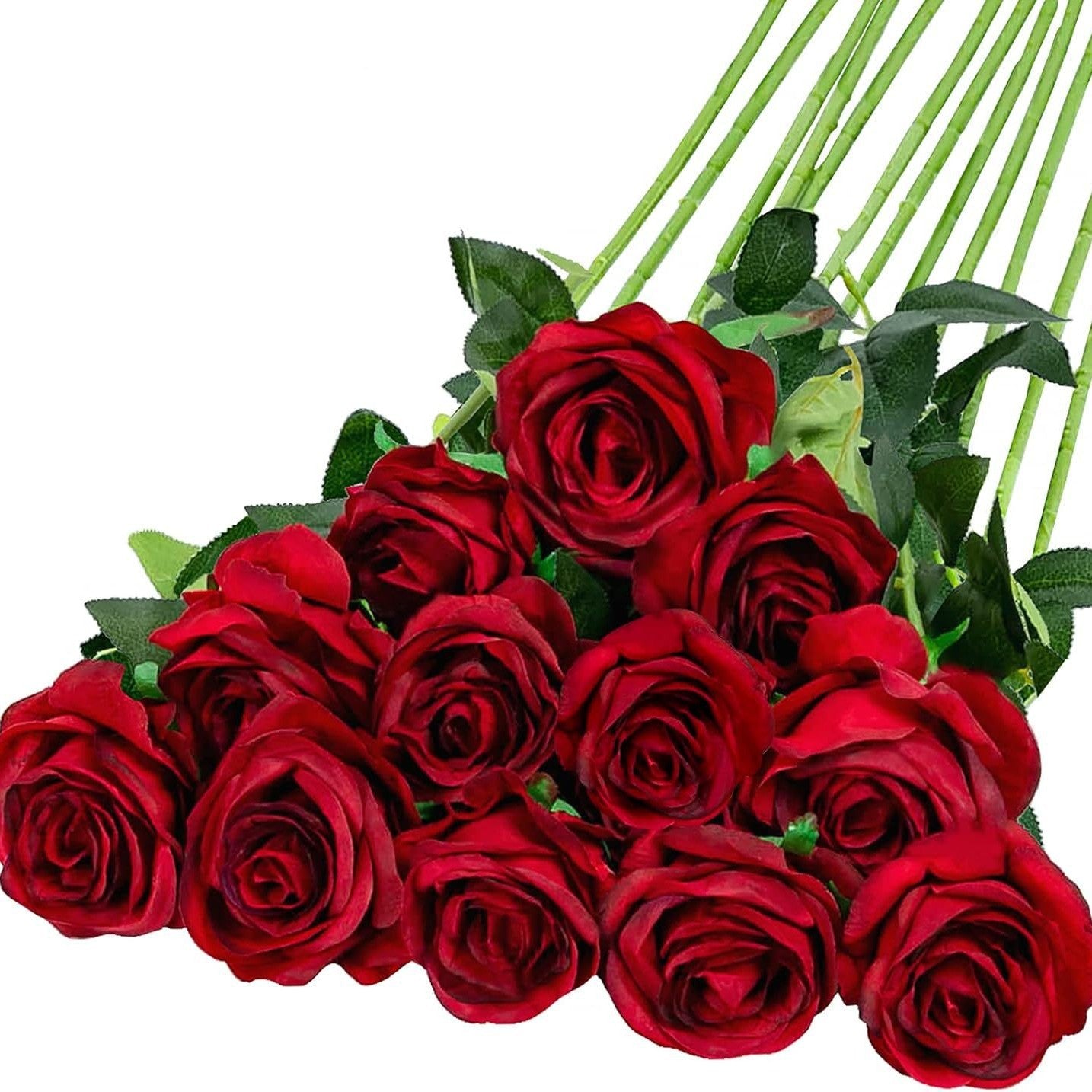 Artificial Rose Single Raw Silk Fake Flower Artificial Flowers - My Store