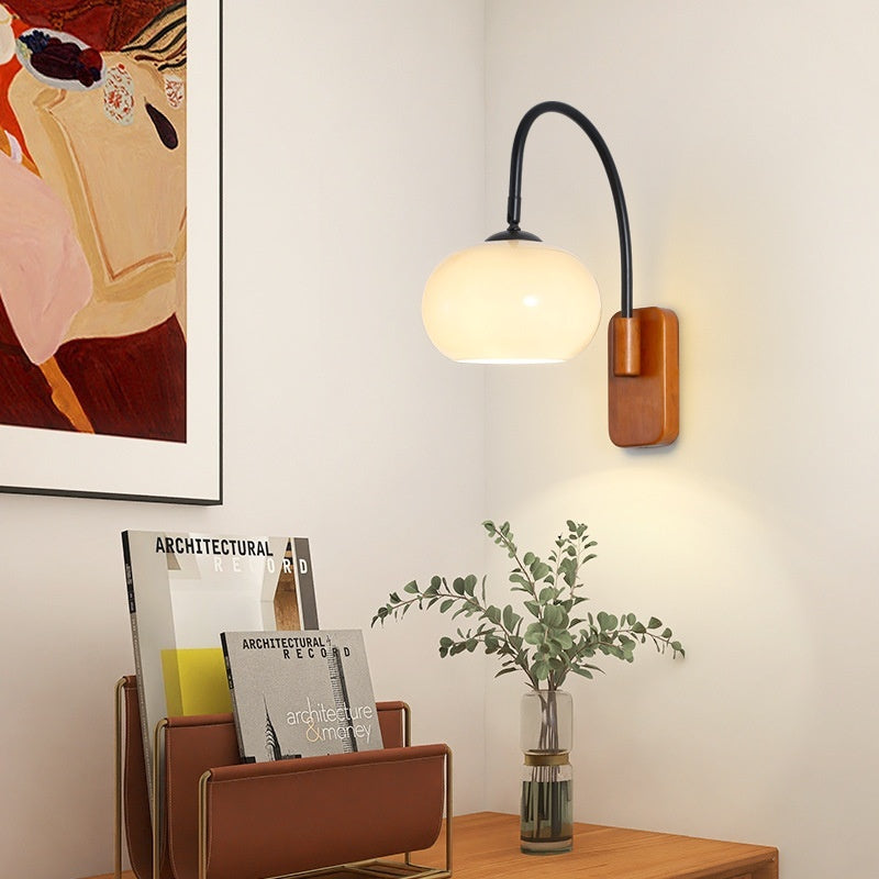 Bedside Wall Lamp Creative Retro Glass Wall LED Lamp - My Store