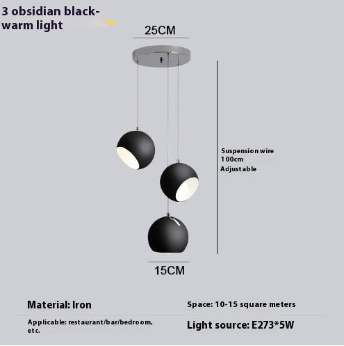 Ball Chandelier Post-modern Living Room Table Lighting Creative Art Bedroom Bedside Lamps - My Store