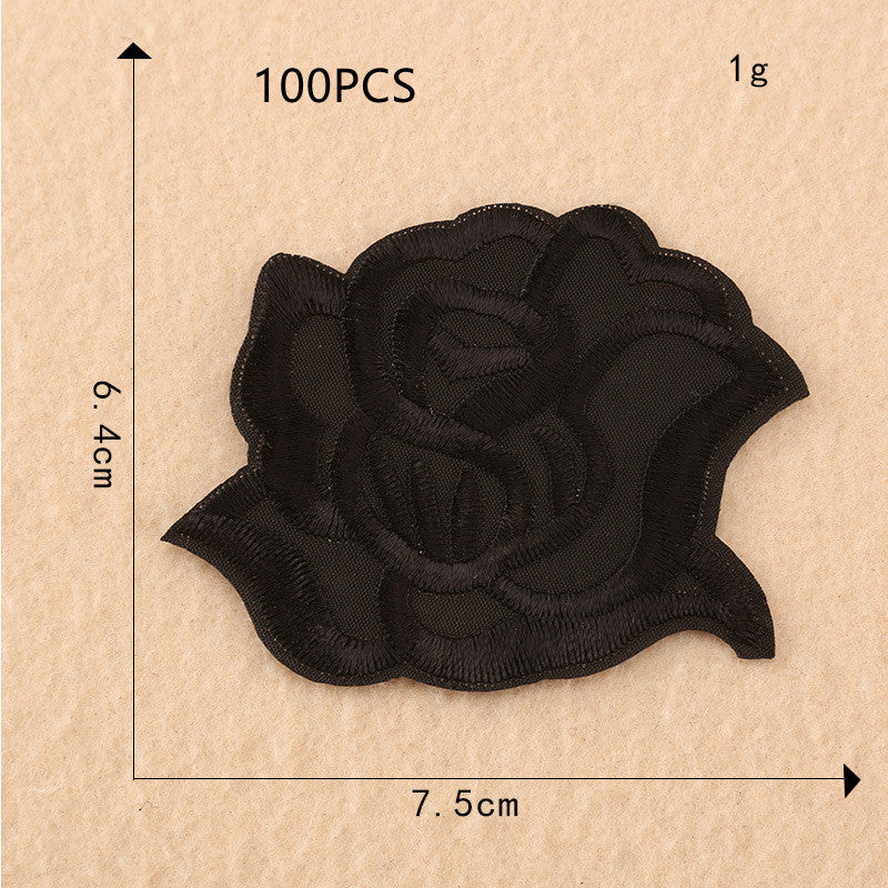 Computer Embroidery Black And White Roses Hotel Bed Sheets - My Store