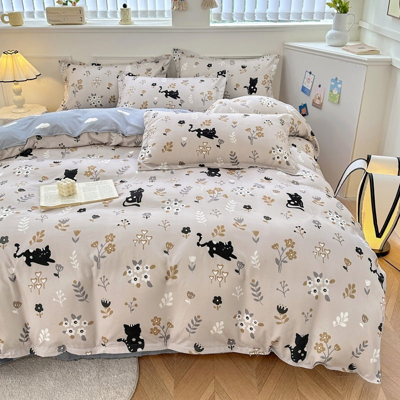 Household Pure Cotton Fashion Minimalist Bed Sheets - My Store