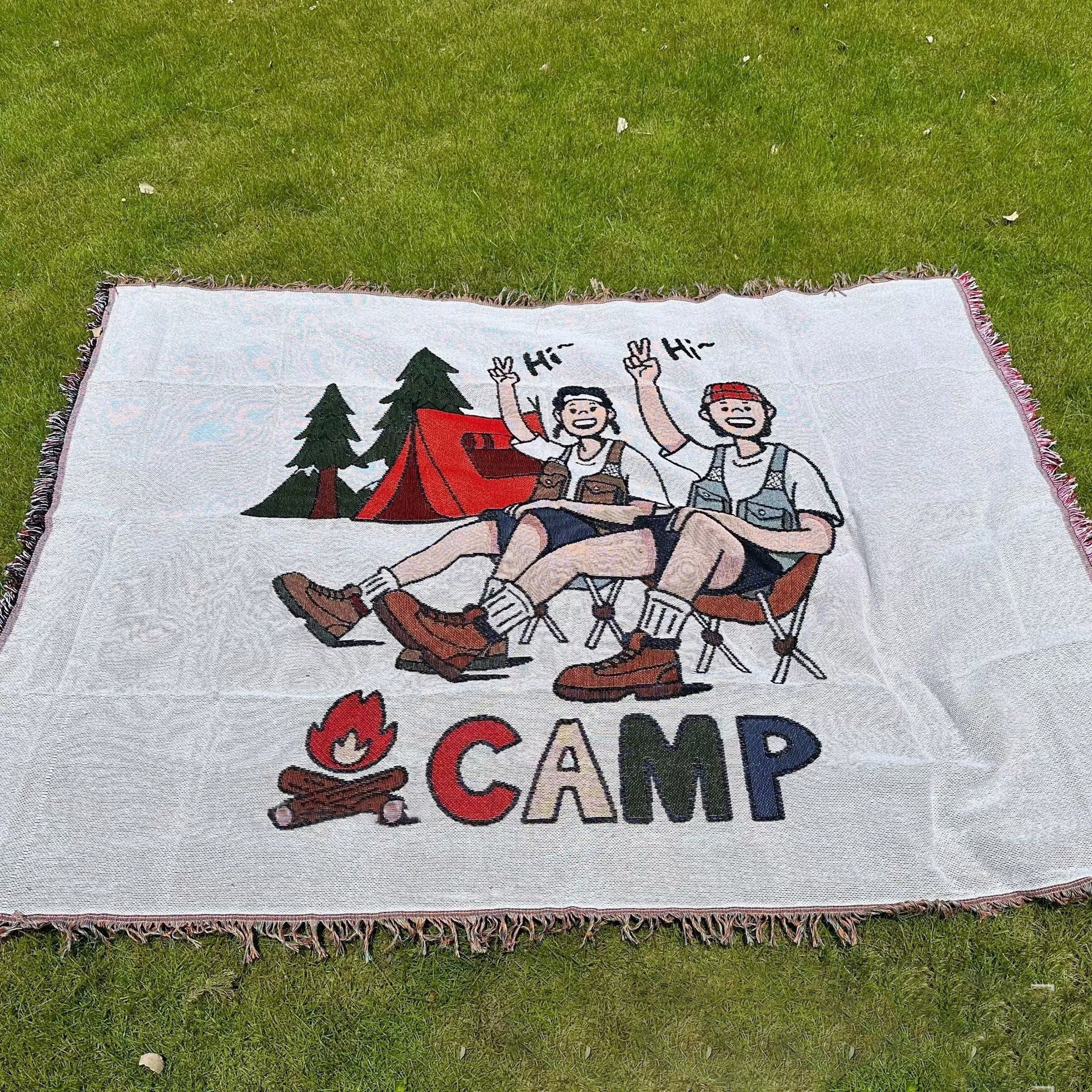 Outdoor Camping Rugs Bohemian Ethnic Style Picnic Mat - My Store