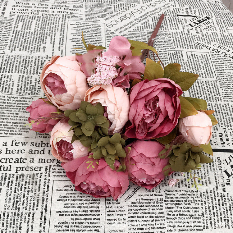13 Core-spun Peony Artificial Flowers - My Store