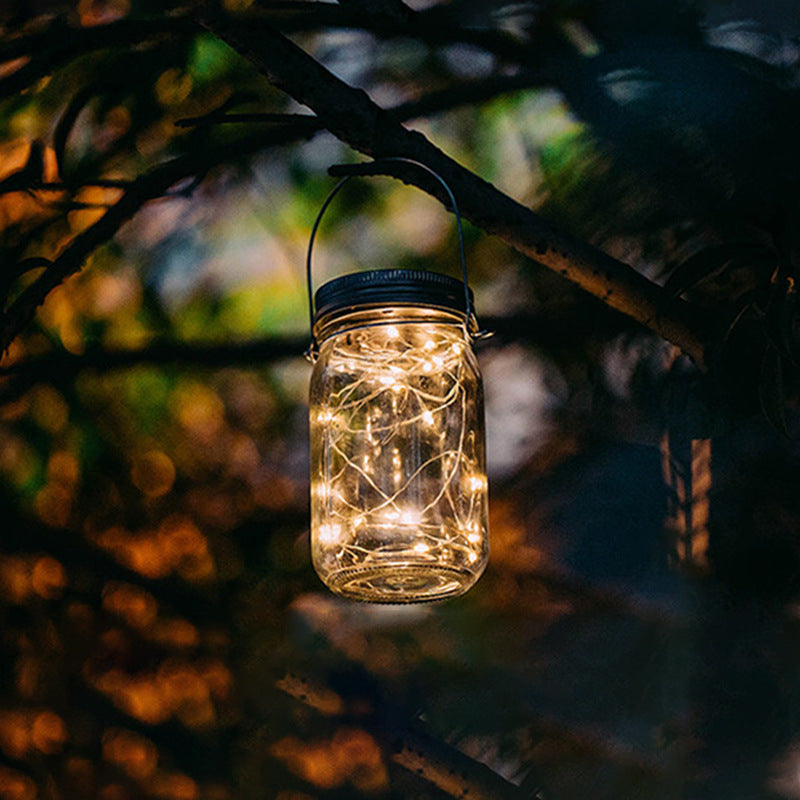 Solar Mason Jar Light Decoration Mason Jar Light Outdoor Hanging Light Mason Jar Light String - My Store