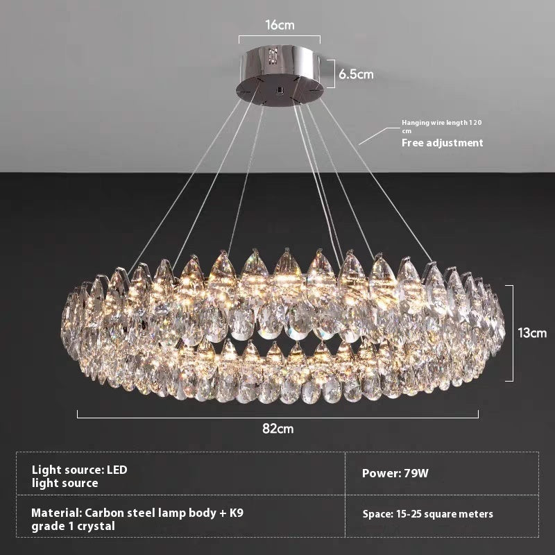 Crystal Modern Room French Villa Restaurant Lamps - My Store