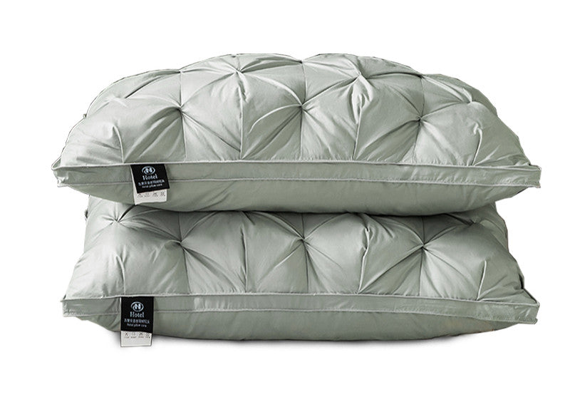 A Pair Of Feather Pillows And White Goose Single Neck Guards - My Store
