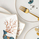 Dinner Plates Ceramic Steak Plate Web Porcelain - My Store