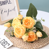 5 Philippos Roses Artificial Fake Flowers - My Store