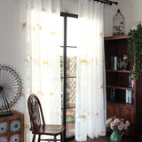 Children's Rainbow Gauze Curtains With Pastoral Embroidery - My Store