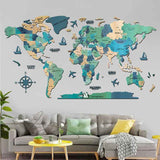 3D World Map Wall Art Large Wall Decoration