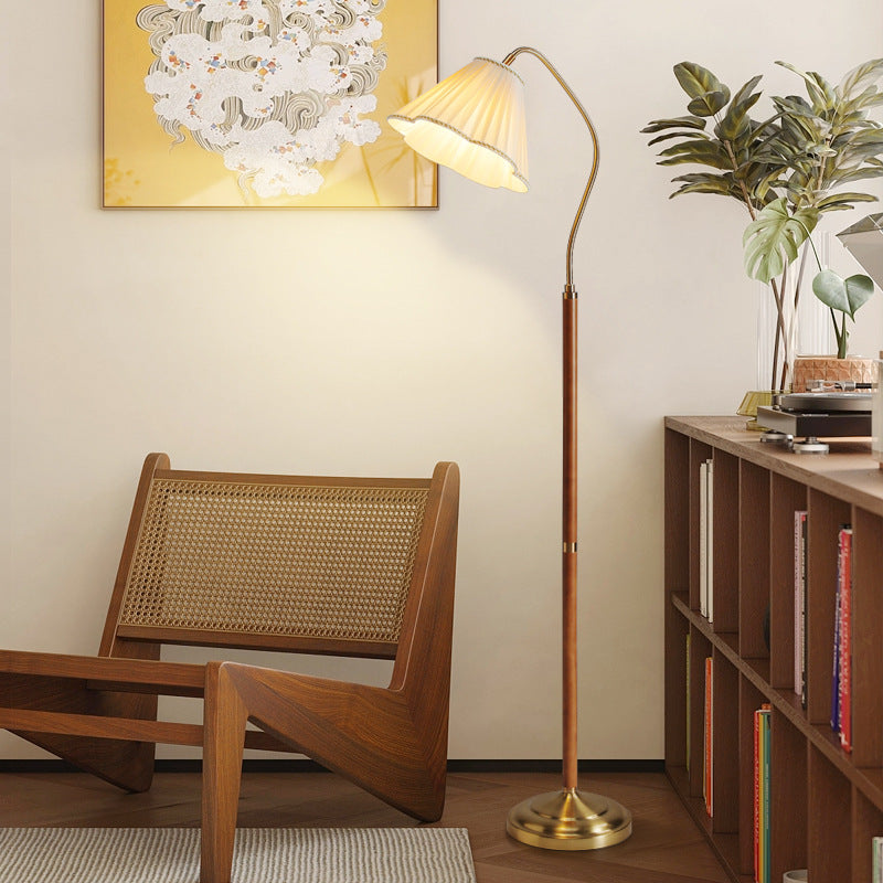 Solid Wood Floor Lamp Sofa Side Vertical Table Lamp - My Store