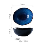 Western dishes household ceramic irregular flat plates - My Store
