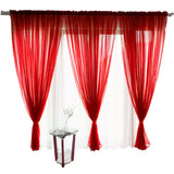 Solid Color Glass Mesh Curtains Transparent Color Ready-made Curtain Punch-free - My Store