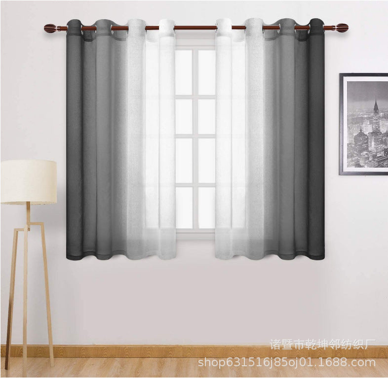 Gradient Sheer Curtain For Balconies Ready Made Blackout Curtains And Sheer Curtains - My Store