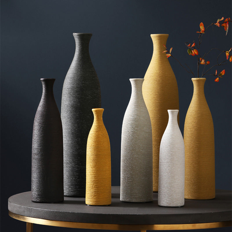 Creative Ornaments Of Dried Flowers In Ceramic Vases - My Store