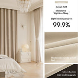 Master Blinds Curtains Chenille French-Style Luxe-Looking Home Decor Light Luxury Modern Authentic Extra-Thick - My Store