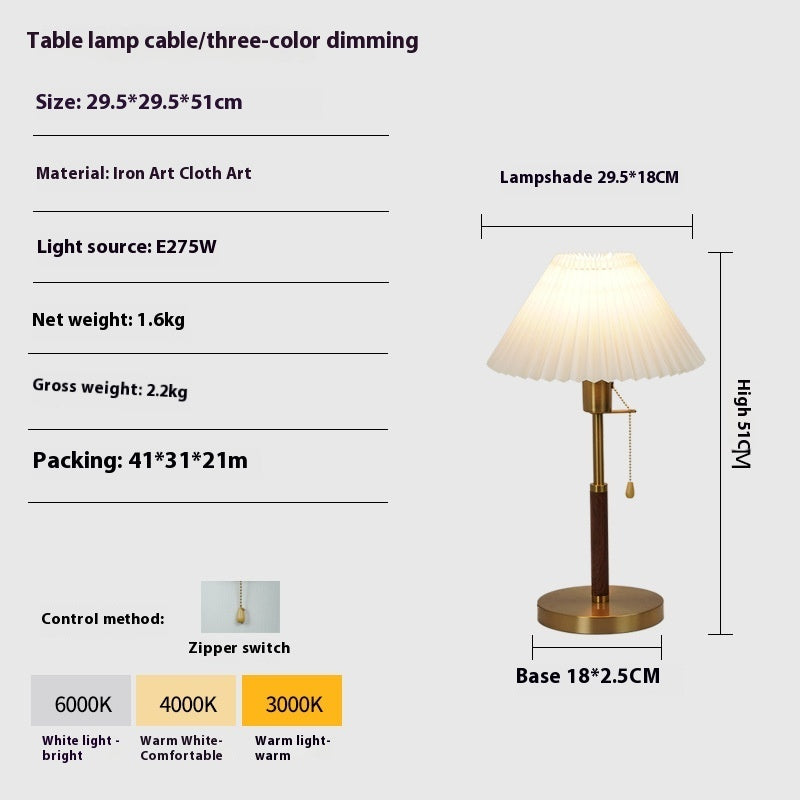 Vintage Pleated Floor Lamp Vertical Table Lamp - My Store