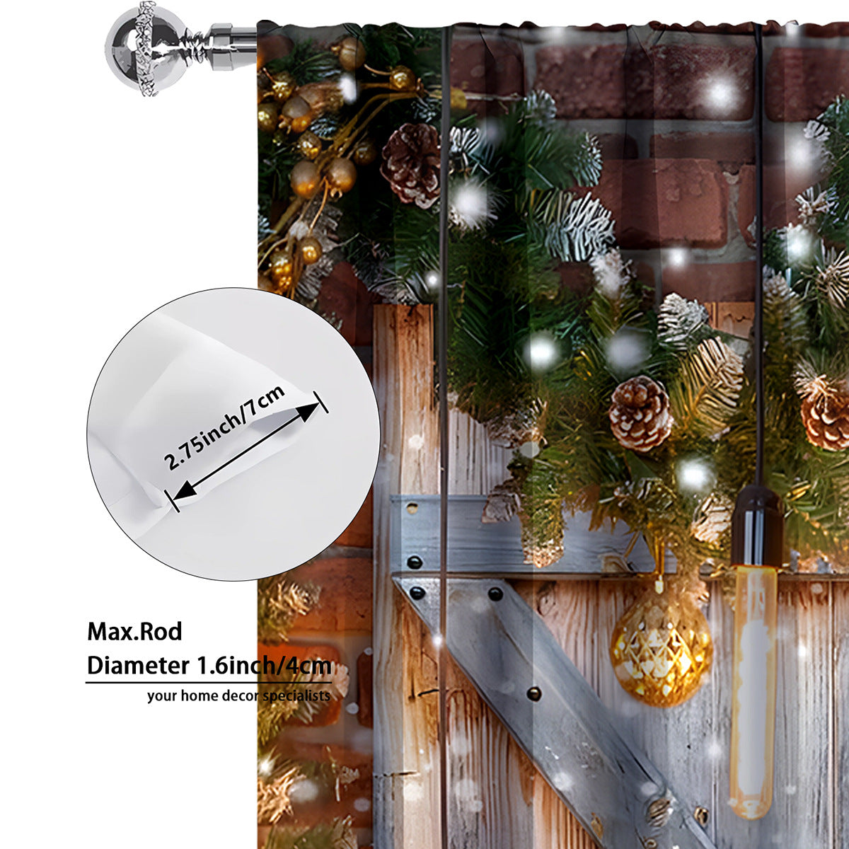 Digital Printed Christmas Curtains - My Store