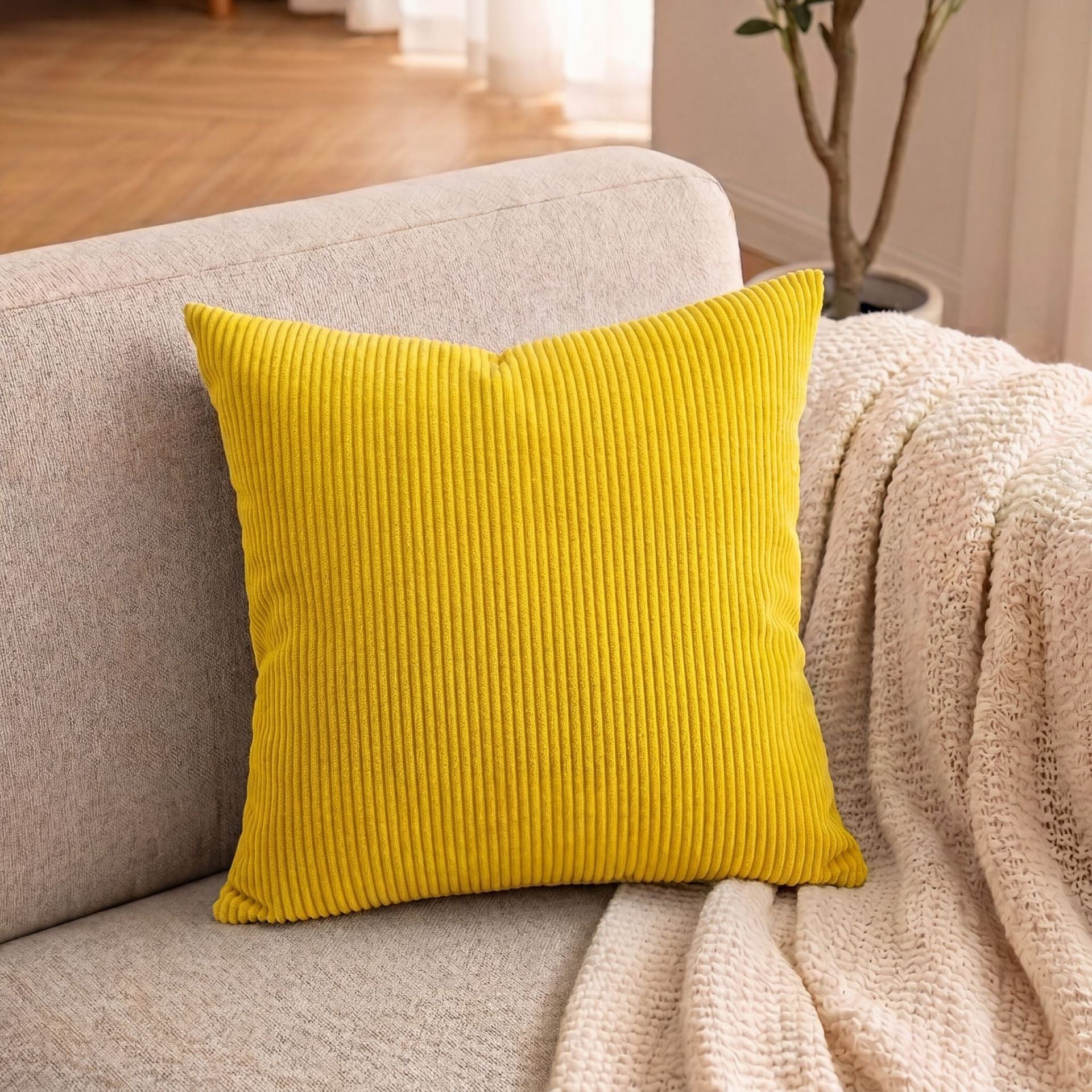 Corduroy Living Room Sofa And Bedside Backrest Cushionsthrow Pillows - My Store