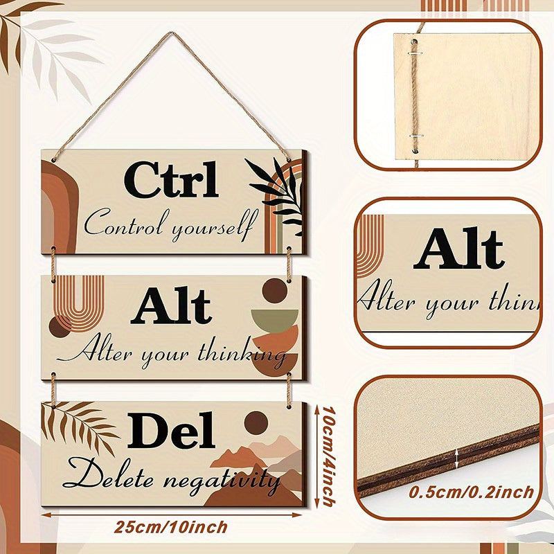 Office Inspirational Wooden Hanging Wall Decoration Frame Pendant Hanging Wall Hanging - My Store