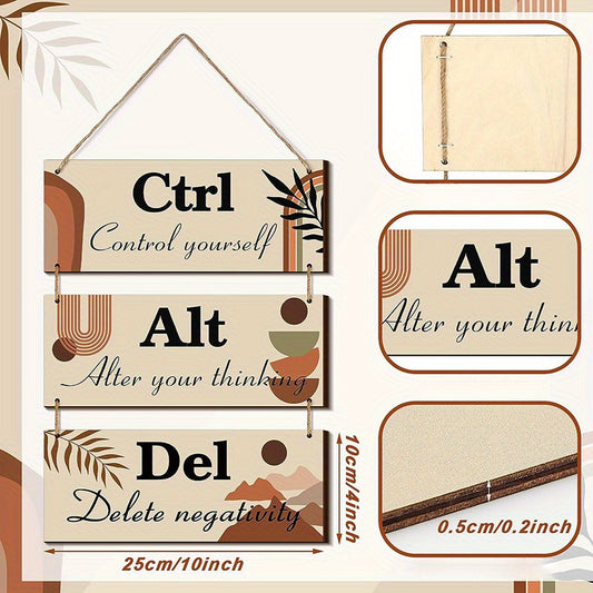 Office Inspirational Wooden Hanging Wall Decoration Frame Pendant Hanging Wall Hanging - My Store