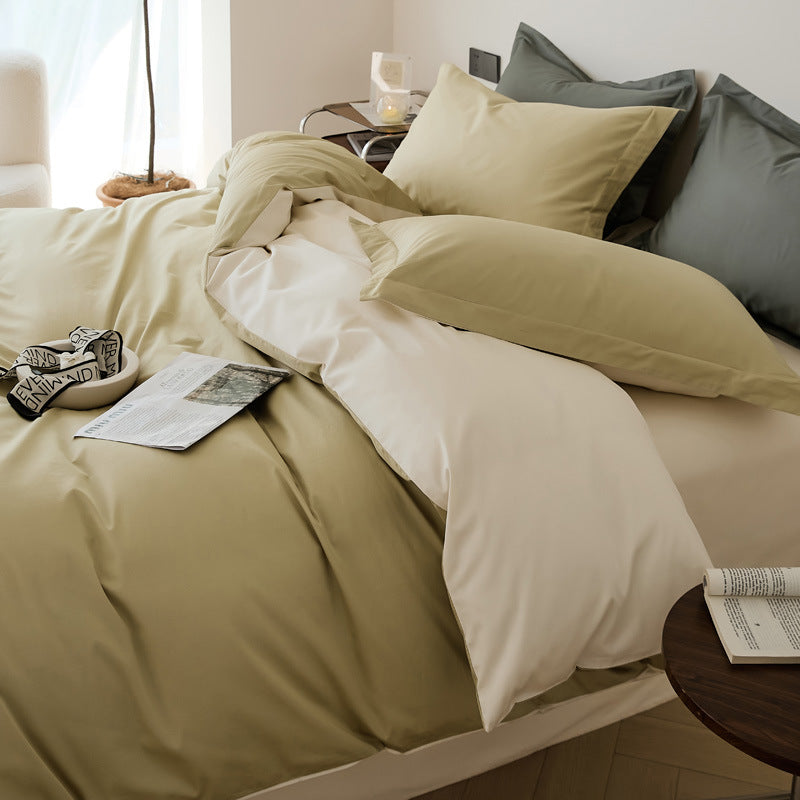 Woolen Cotton Four-piece Bed Set All Cotton Pure Cotton Bed Sheets - My Store