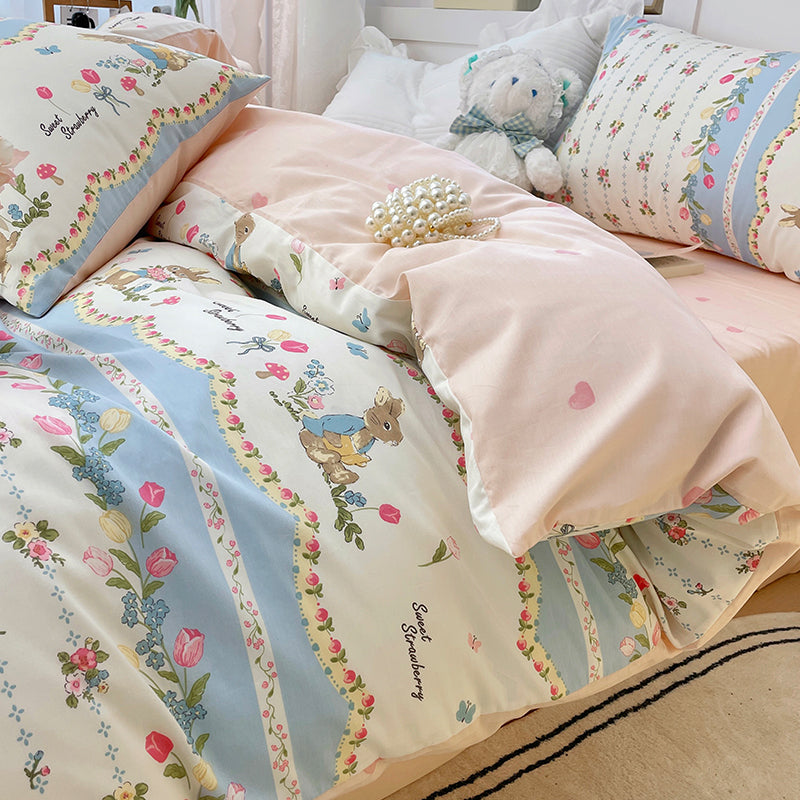 Four-piece Bed Set Pure Cotton Student Dormitory Duvet Cover Sheets - My Store