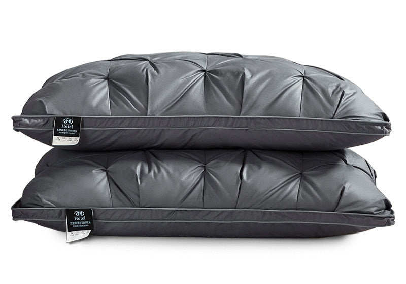 A Pair Of Feather Pillows And White Goose Single Neck Guards - My Store