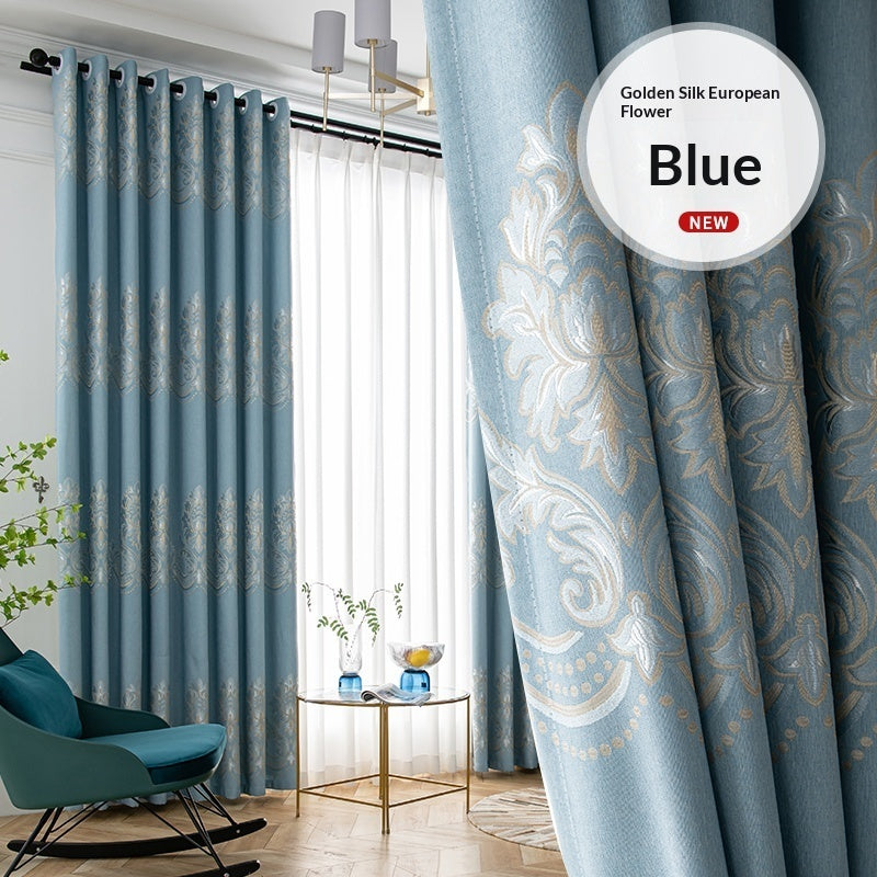 Ready-made Blackout Curtains Thickened Sun-blocking Fabric No Drilling Required Fully Hook-compatible - My Store