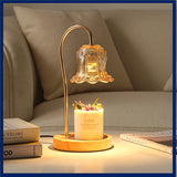 Lily Of The Valley Aromatherapy Wax Melter Solid Wood Candle Warmer Bedroom Ambiance Table Lamp - My Store