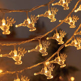 Led Elk Christmas Tree Snowflake Star Light String - My Store