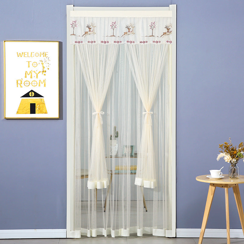 Punch-free Mosquito-proof Curtain Fabric Mesh Curtains Bedroom Lace Partition Four Seasons Household - My Store