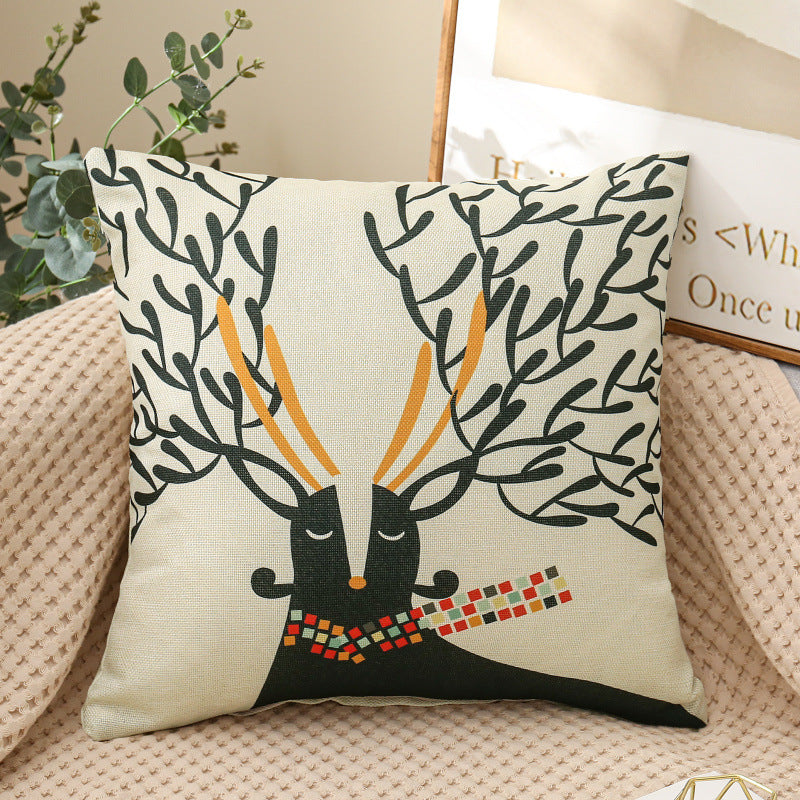 Fabric Decoration Supplies Car Gift Linen Printed Pillows Bedside Cushion Couch Pillow - My Store
