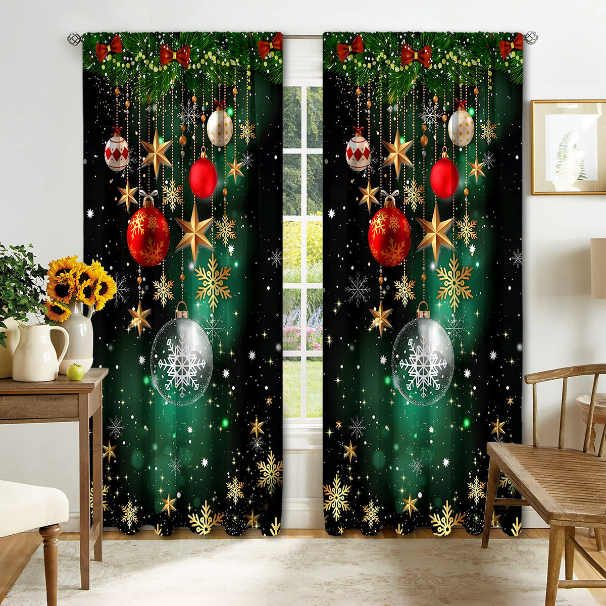 Digital Printed Christmas Curtains - My Store