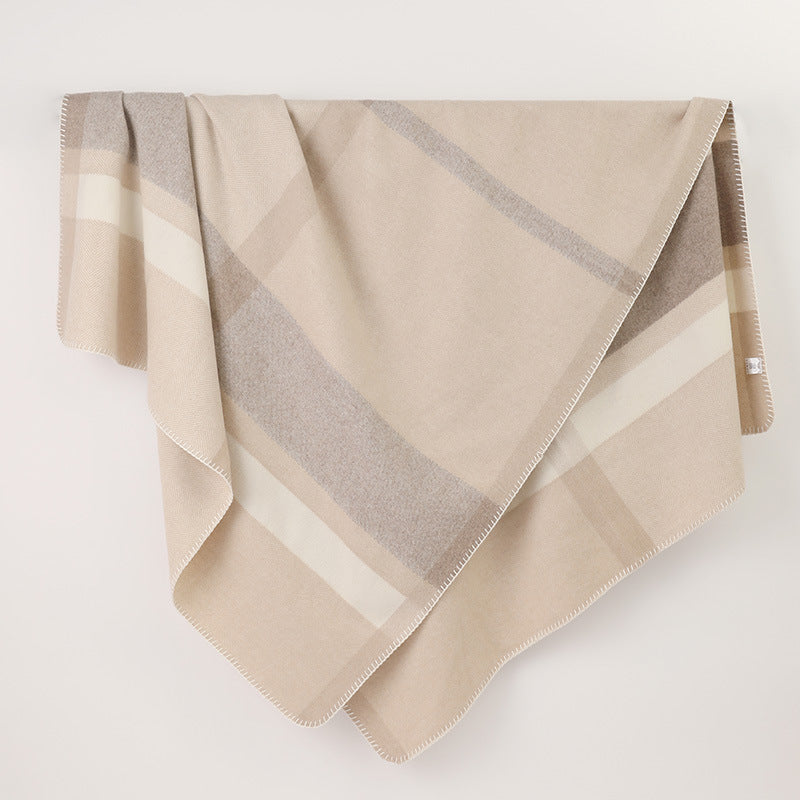 Wool Jacquard Twill Camping Rugs Casual Household Blanket - My Store
