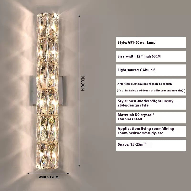 Crystal Wall Lamp Living Room Bedroom Stair Wall Lamp - My Store