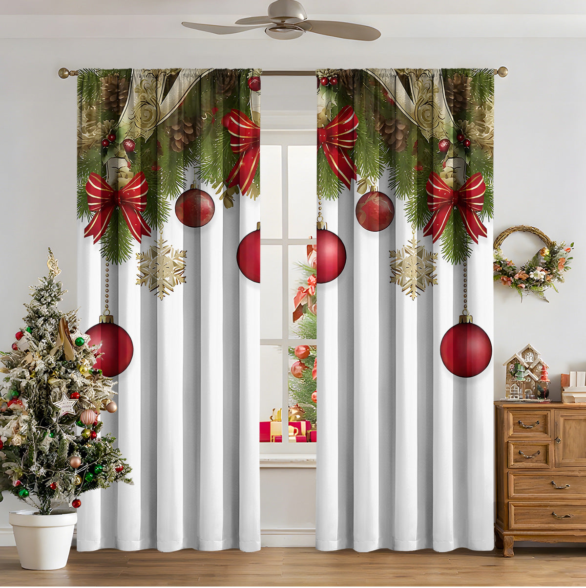 3D Digital Printed Christmas Curtains - My Store
