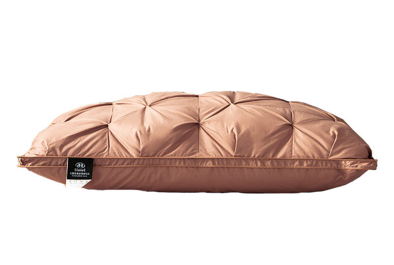 A Pair Of Feather Pillows And White Goose Single Neck Guards - My Store