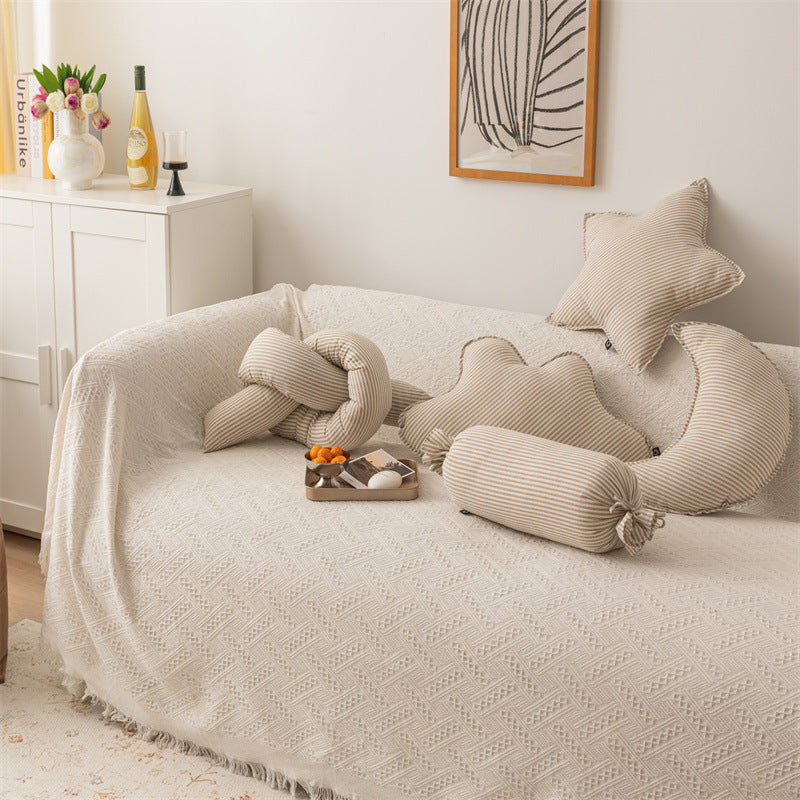 Cotton And Linen Striped Cushion Seriescoordinating Throw Pillows For Your Home Sofa - My Store