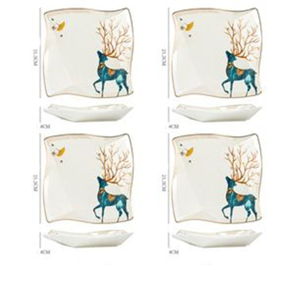Dinner Plates Ceramic Steak Plate Web Porcelain - My Store