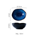 Western dishes household ceramic irregular flat plates - My Store