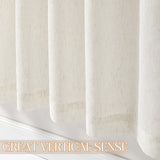 Faux Linen Grommet Sheer Curtains, Solid Color Semi Transparent Voile Curtain Panels, Modern Simple Window Drapes For Bedroom Living Room, Ready Made Home Window Curtain - My Store