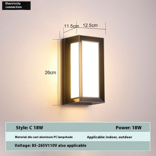 Simple Outdoor Waterproof Led Wall Lamp Induction Wall Lamp - My Store