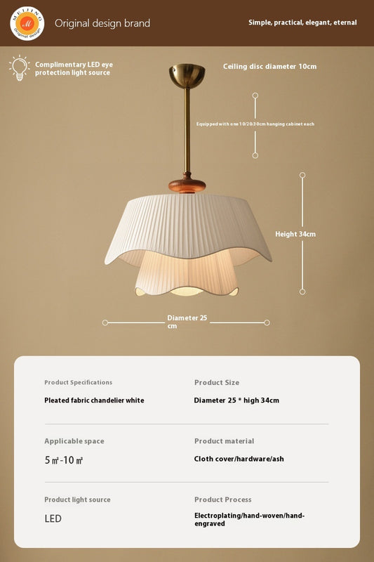 Cream Style Chandelier Internet Celebrity Living Room Dining Room Bedroom Lamps - My Store