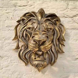 Lion's Head Wall Hanging Art Sculpture Wall Decoration