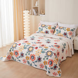 Cotton Twill Bedspread Quilted Bed Sheets Three Piece Set - My Store