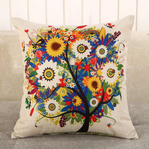 Fabric Decoration Supplies Car Gift Linen Printed Pillows Bedside Cushion Couch Pillow - My Store