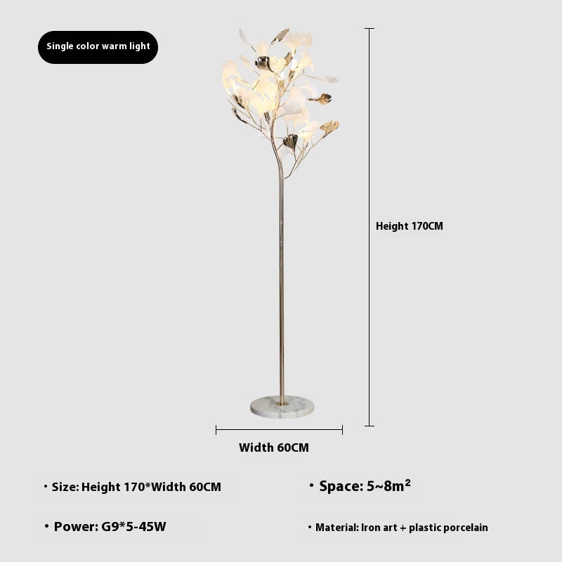 Ginkgo Leaf Floor Lamp Living Room Bedroom Decorative Lamp - My Store