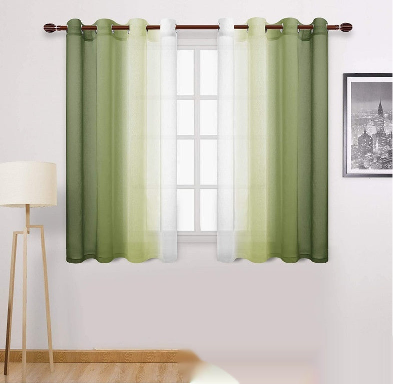 Gradient Sheer Curtain For Balconies Ready Made Blackout Curtains And Sheer Curtains - My Store
