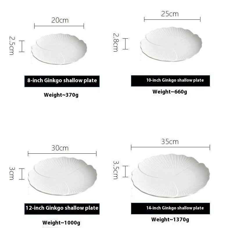 Ceramic Advanced White Deep Plates Dessert Plate - My Store